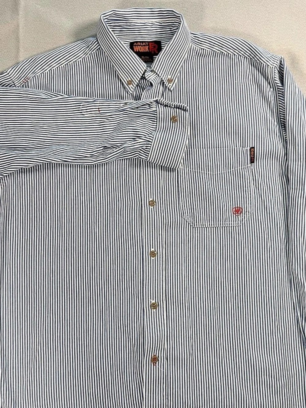 Ariat Work FR Flame Resistant Striped Button Down Work Shirt – Men's XL400